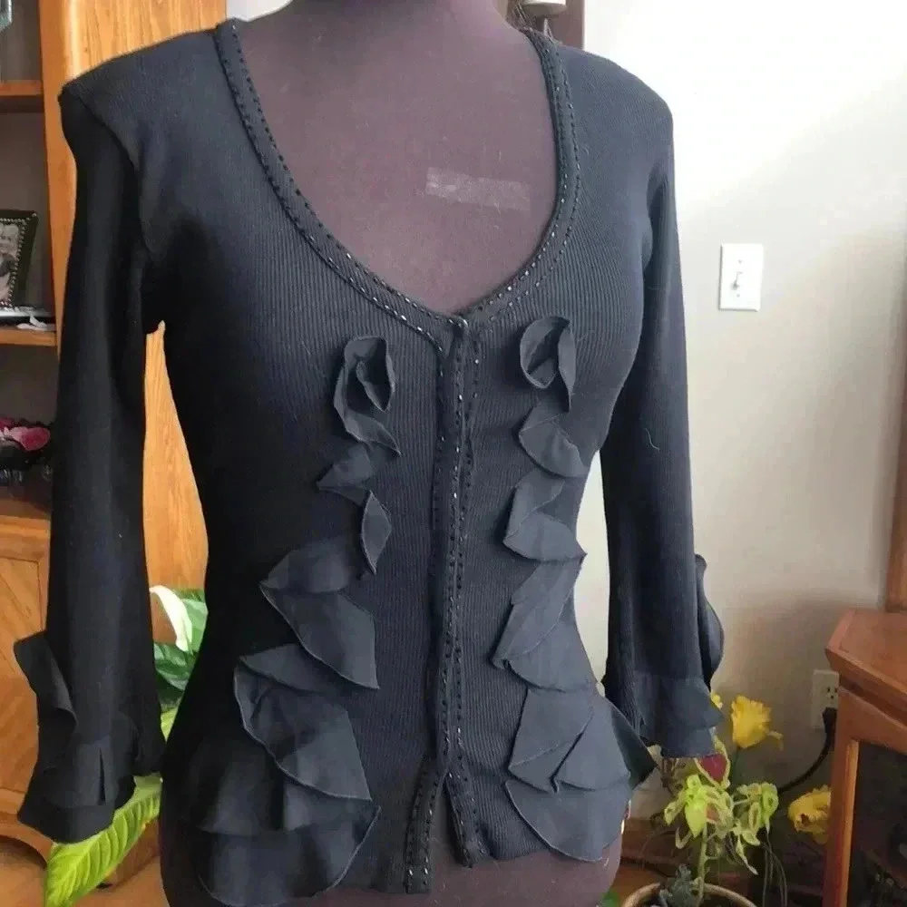 Cordelia Black Cotton Top